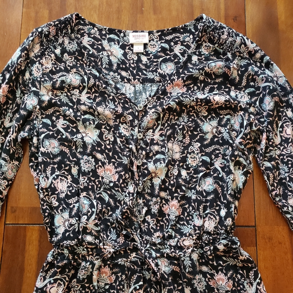Mossimo Black Pink & Mint Romper - Picture 2 of 9